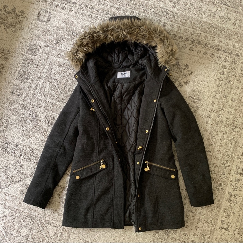 Charcoal Grey Vero Moda Parka